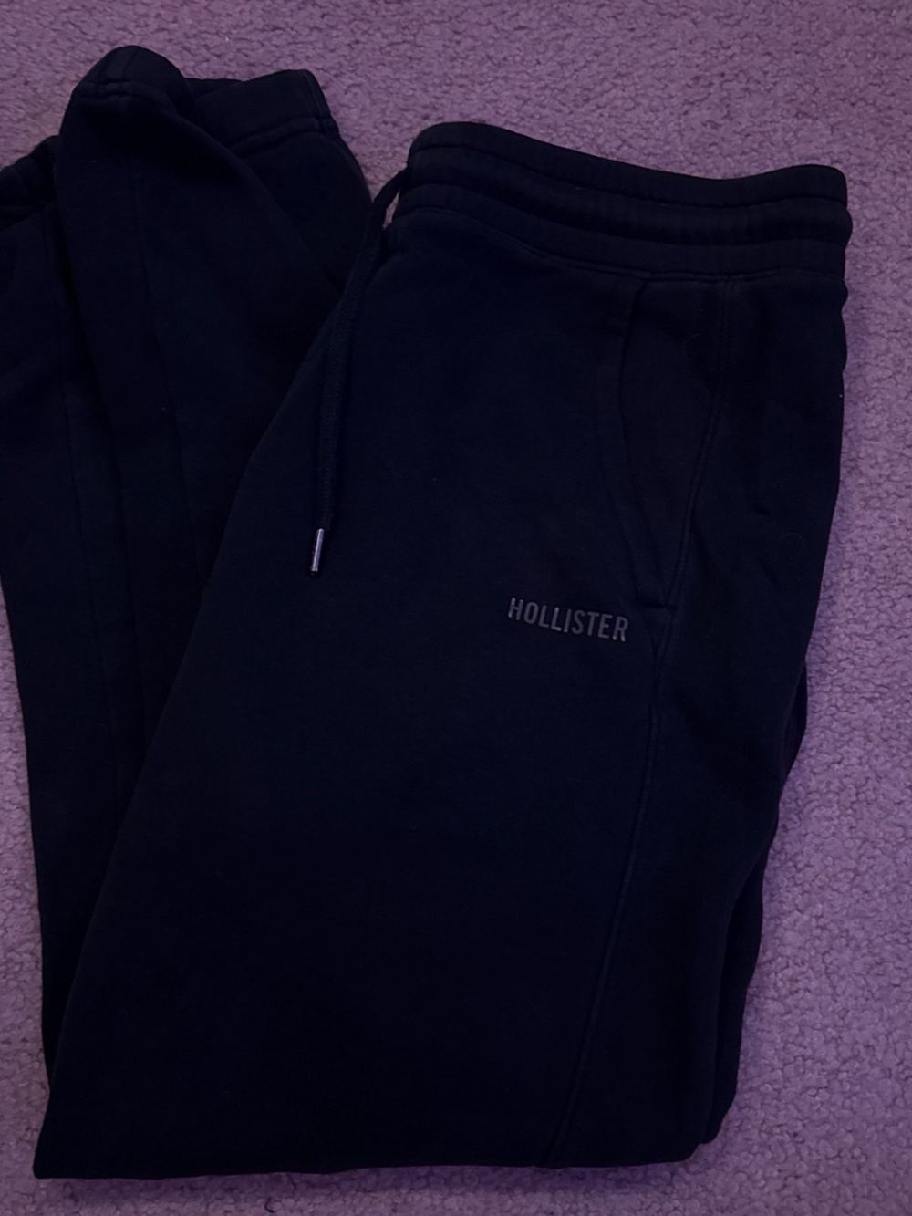 Hollister Black Fleece Logo Joggers